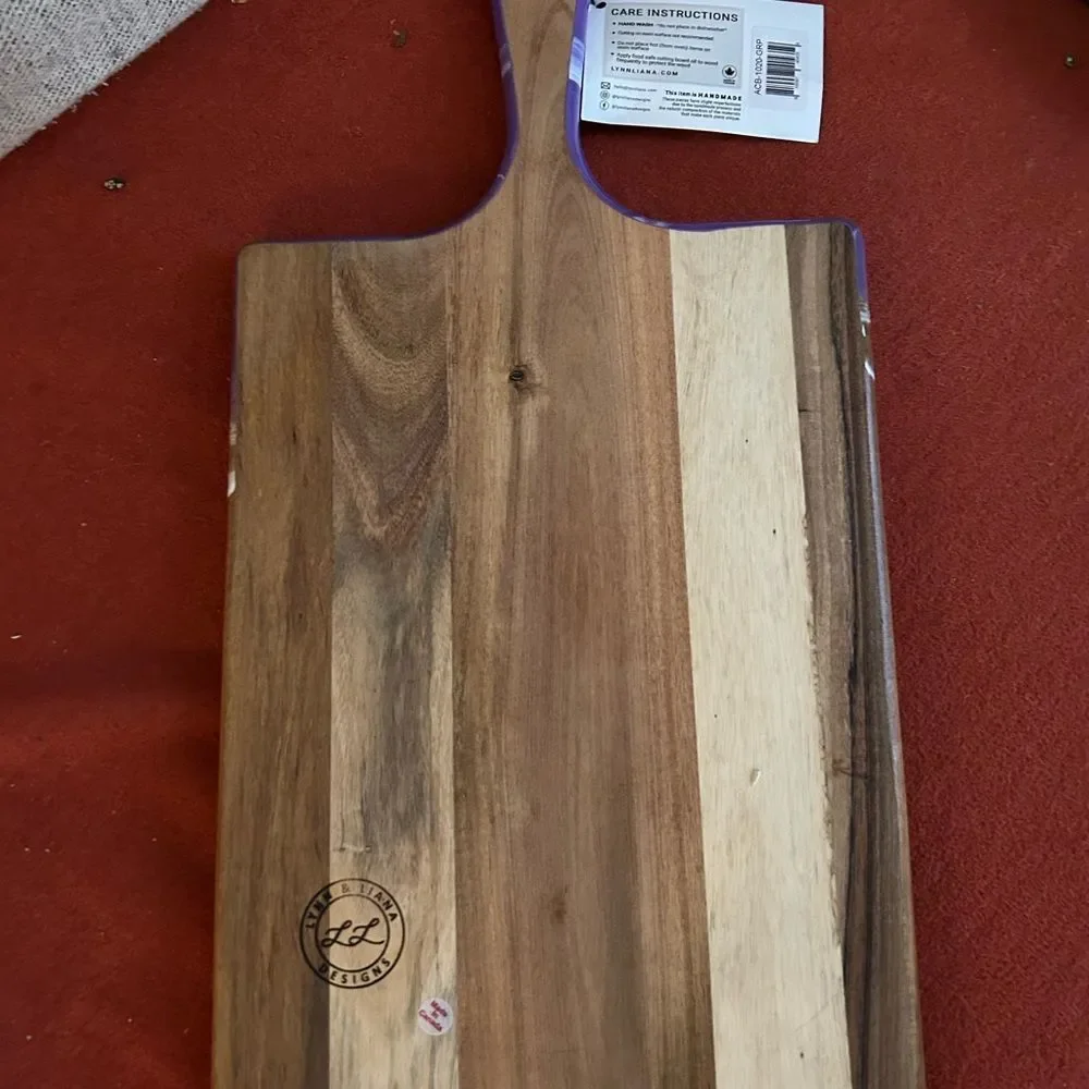 NWT Lynn & Liana Designs Resin Accented Cheese Board ocean vibes - Picture 4 of 7